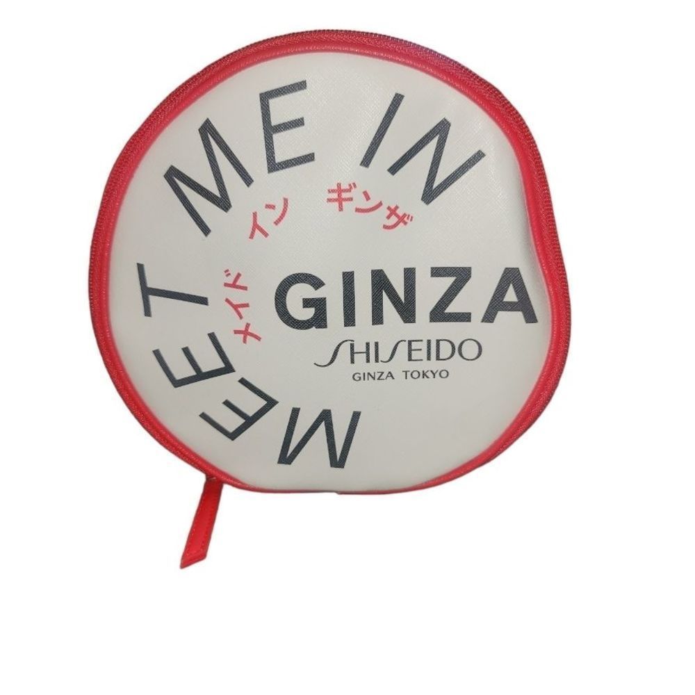Shiseido meet me in Ginza round makeup bag 7w×3h